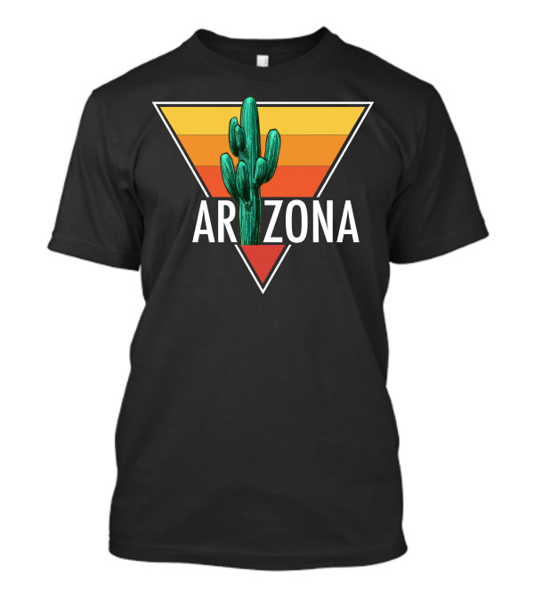 Arizona Cactus Triangle Sunset T-Shirt