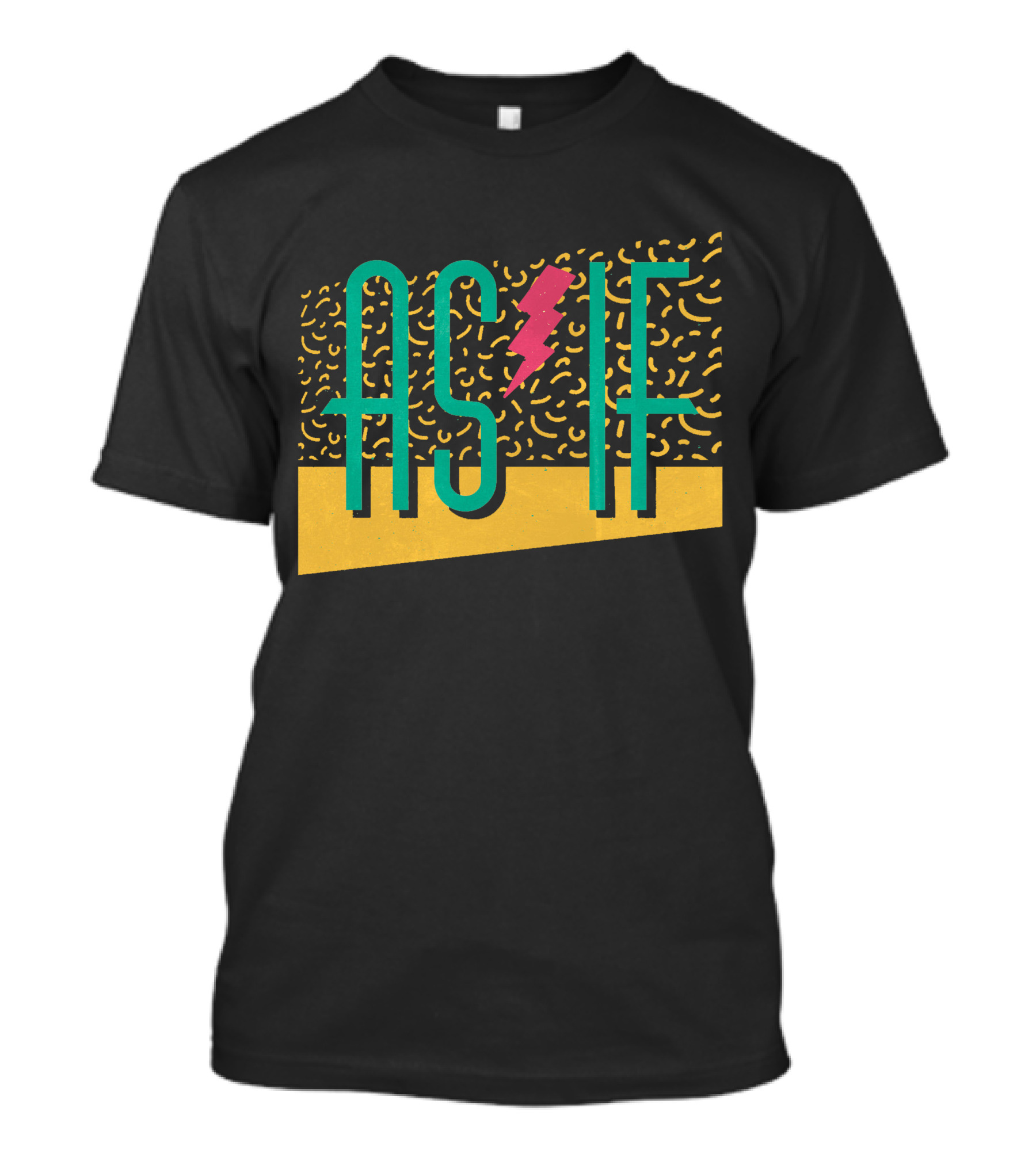 As If 90s Style Retro Lightning Bolt T-Shirt