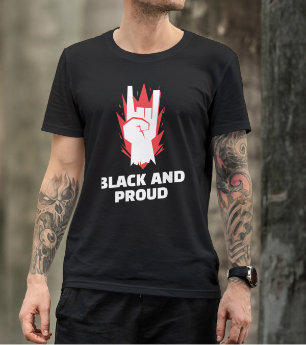 Black And Proud Raised Fist T-Shirt