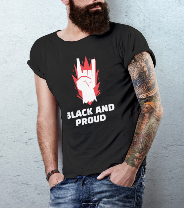 Black And Proud Raised Fist T-Shirt