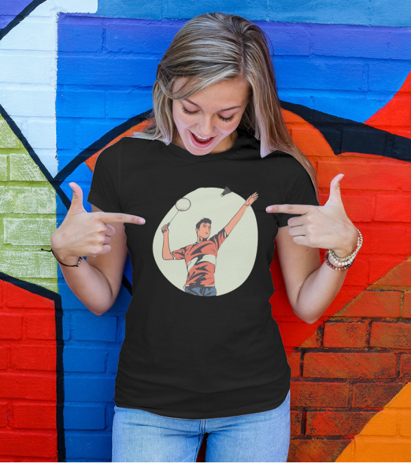 Badminton Smash With Shuttlecock Flight T-Shirt