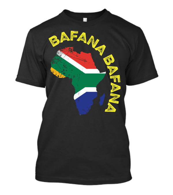 Bafana Bafana South Africa Flag Africa Map T-Shirt