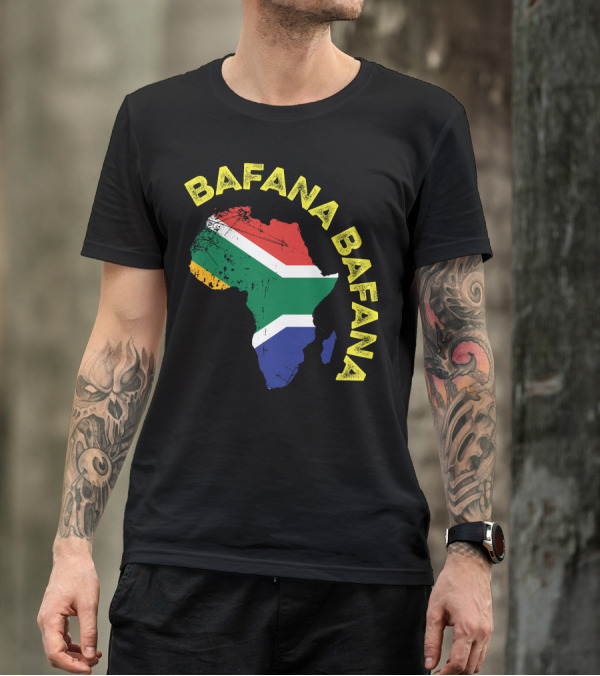 Bafana Bafana South Africa Flag Africa Map T-Shirt