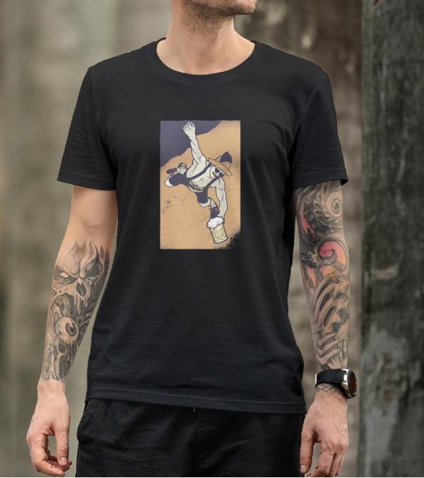 Bavarian Climbing Lederhosen Character With Beer Mug Bavarian T-Shirt