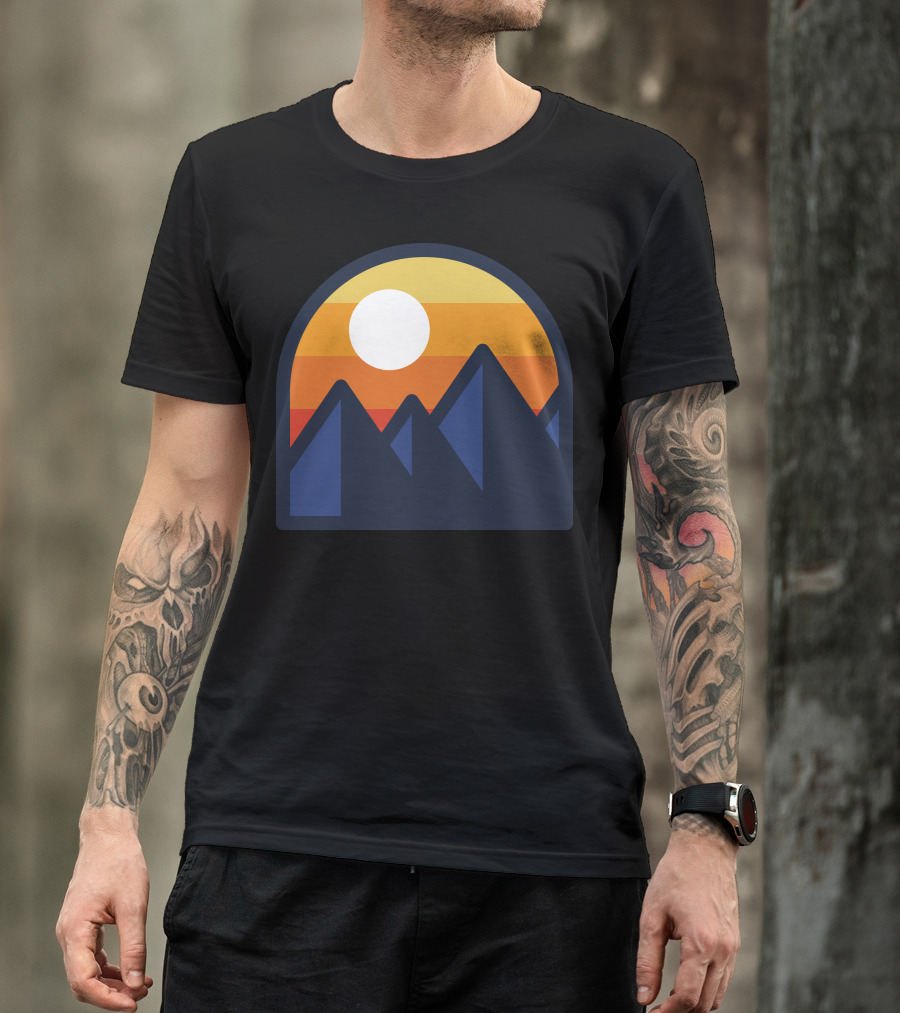 Beauty Sunset Mountain Sunrise Over Peaks T-Shirt