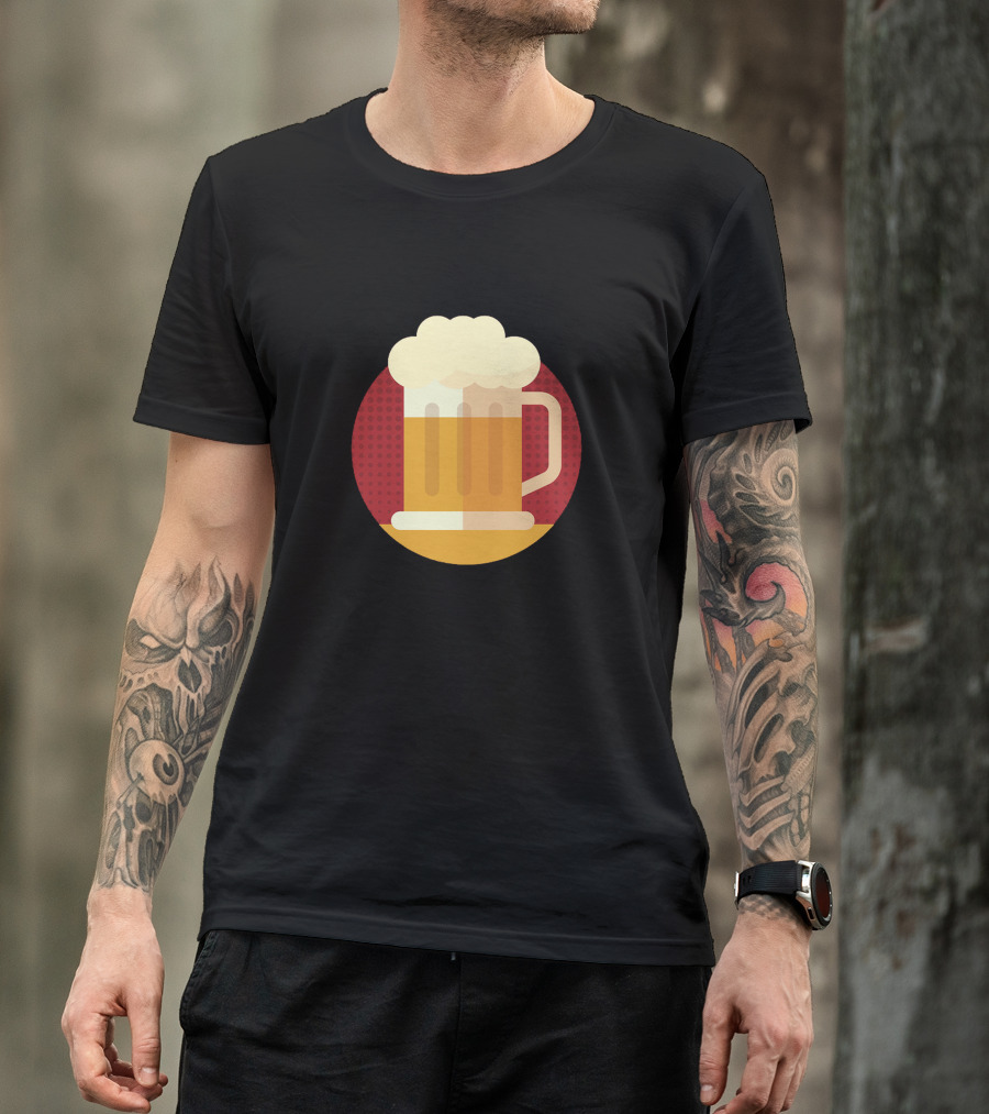 Beer Emoji Icon With Mug And Foam T-Shirt