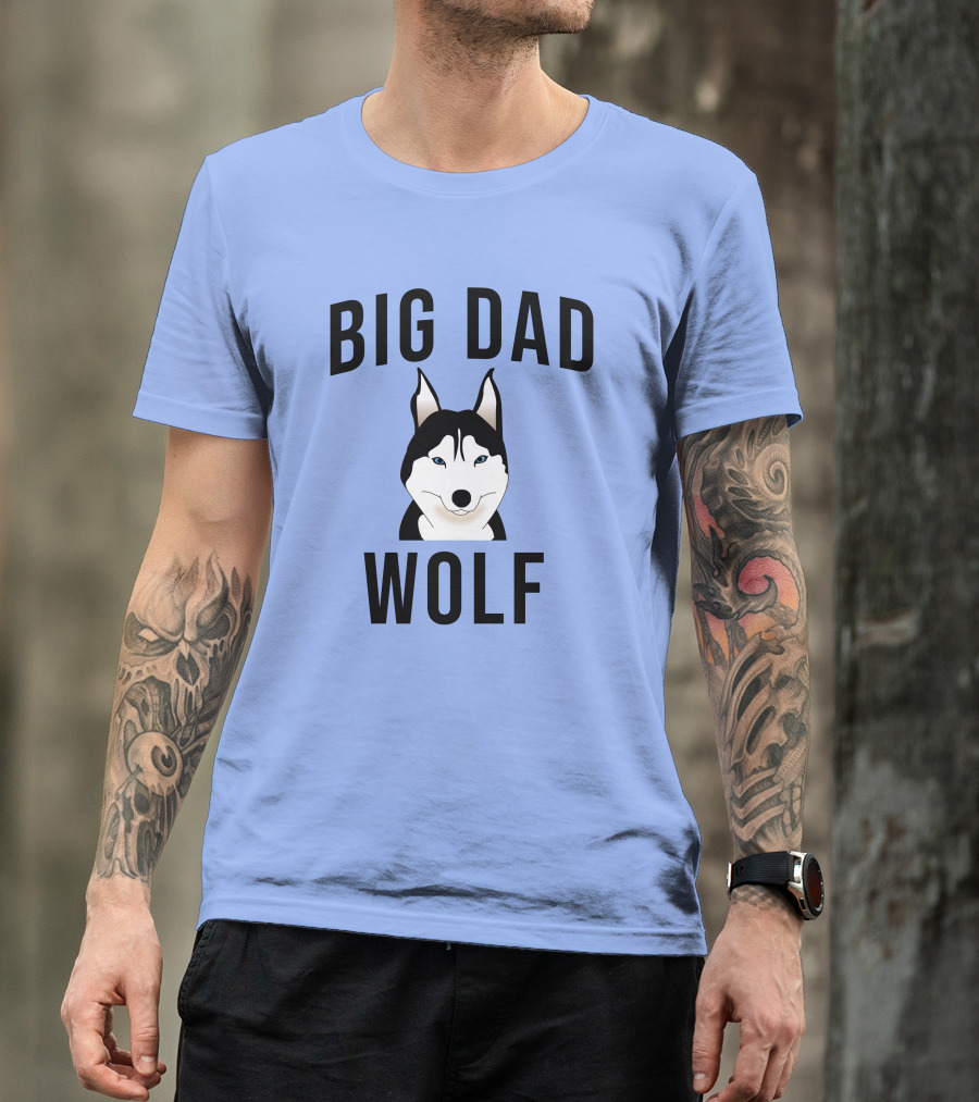 BIG DAD WOLF Husky Face T-Shirt