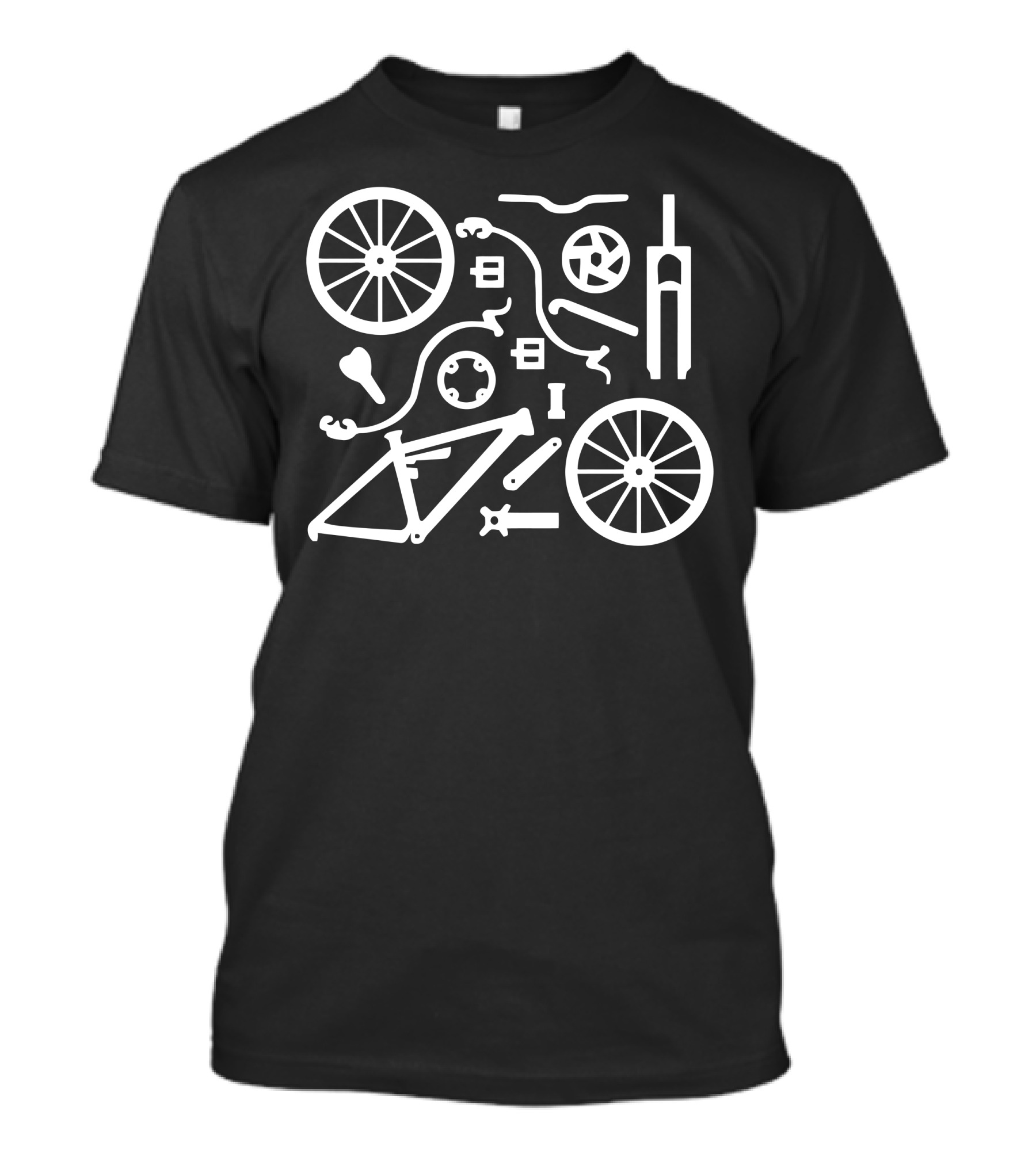 Bike Parts Full Suspension Funny Bicycle Components T-Shirt