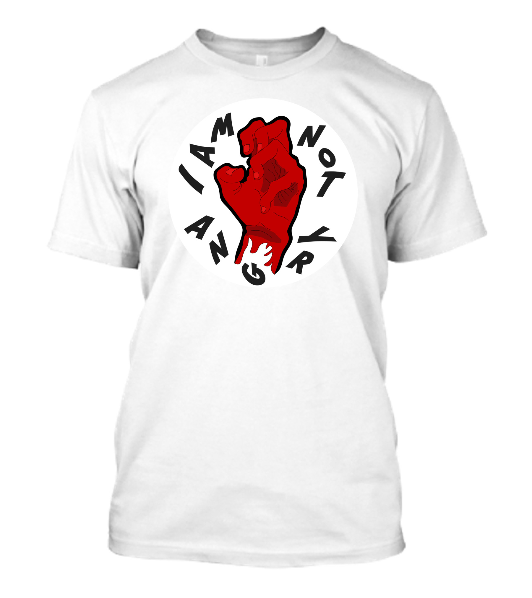 I Am Not Angry Red Hand Gesture T-Shirt