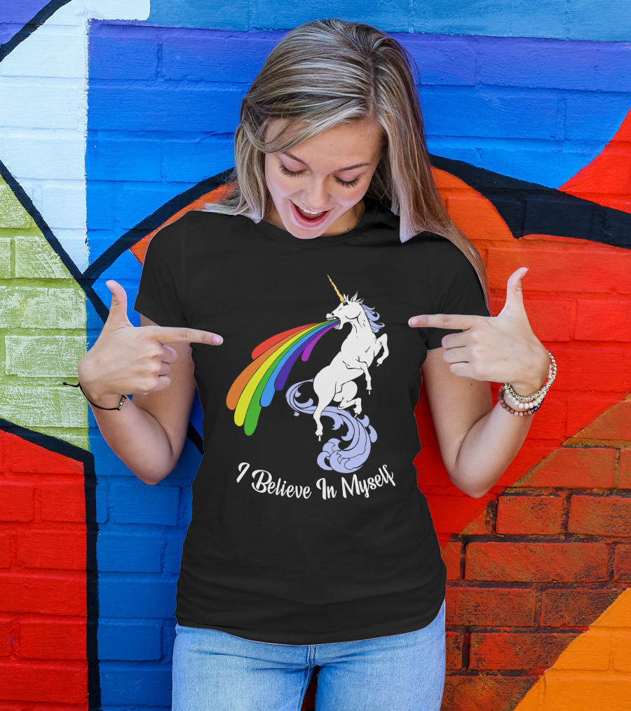I Believe In Myself Unicorn Rainbow T-Shirt