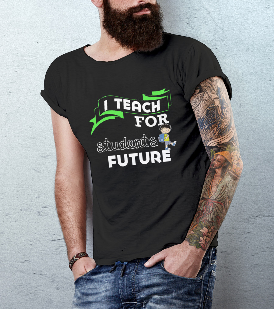 I Teach For Student's Future Kid With Glasses And Backpack T-Shirt