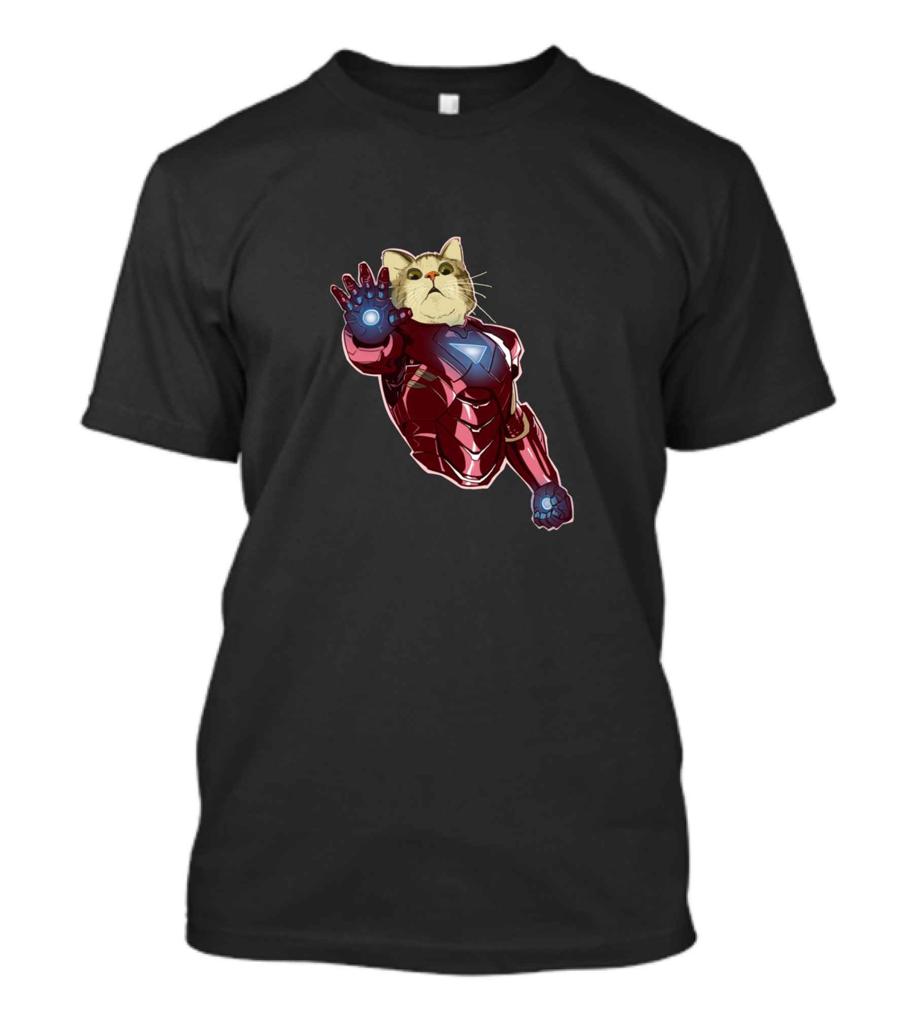 Iron Cat In Power Suit Paw Up T-Shirt