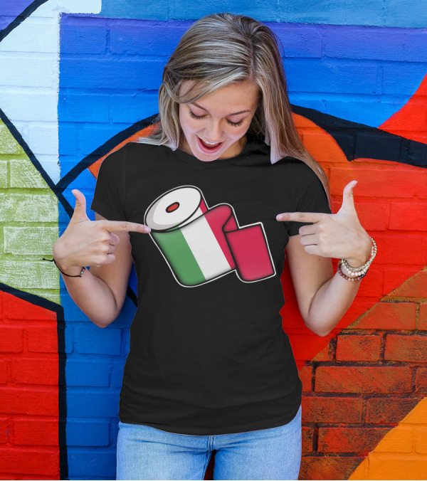 Italy Flag Toilet Paper Roll T-Shirt