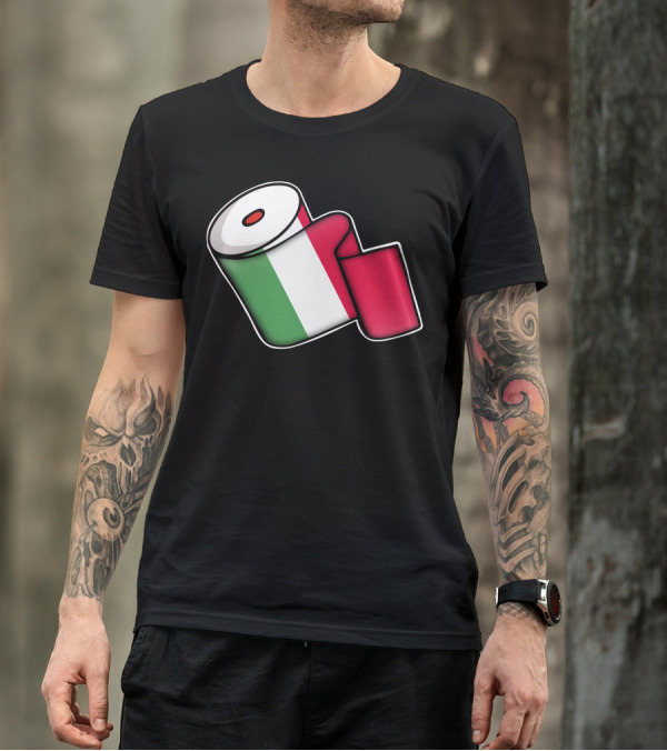 Italy Flag Toilet Paper Roll T-Shirt