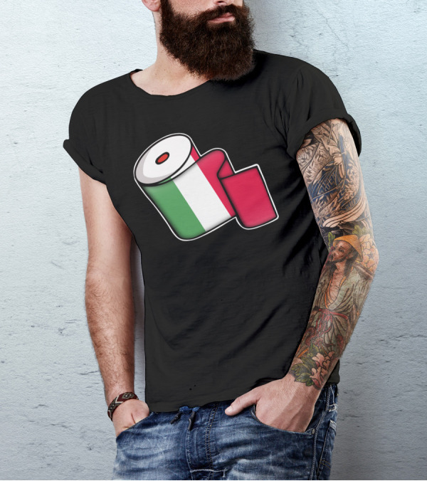 Italy Flag Toilet Paper Roll T-Shirt