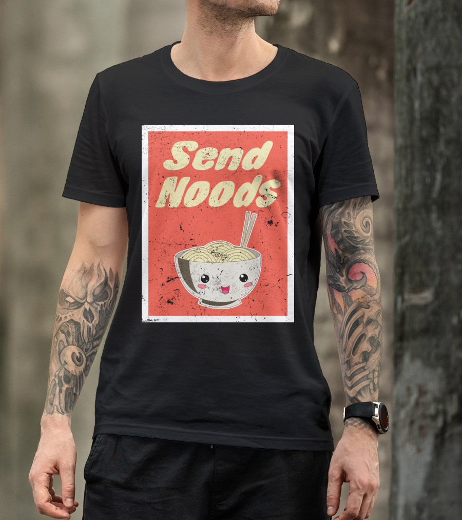 Send Noods Japenese Ramen Cat T-Shirt