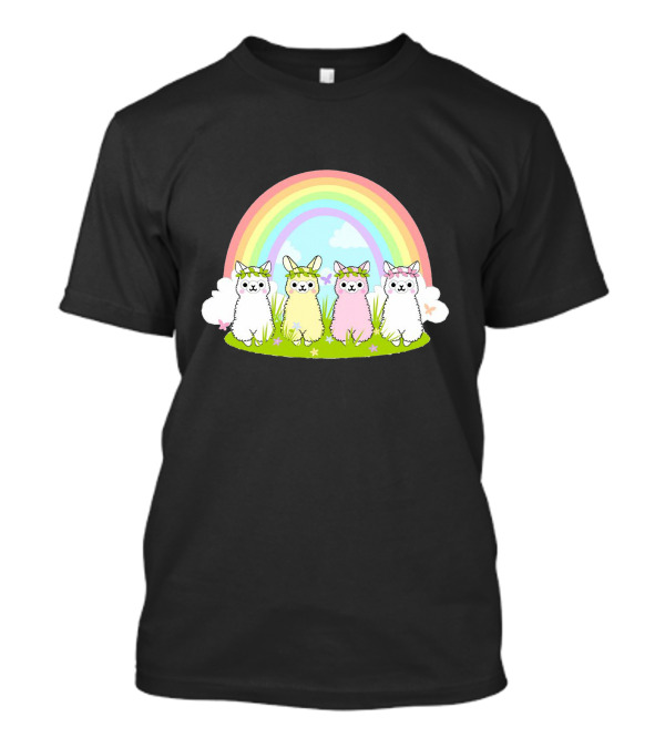 Alpaca Paradise Rainbow Quartet T-Shirt