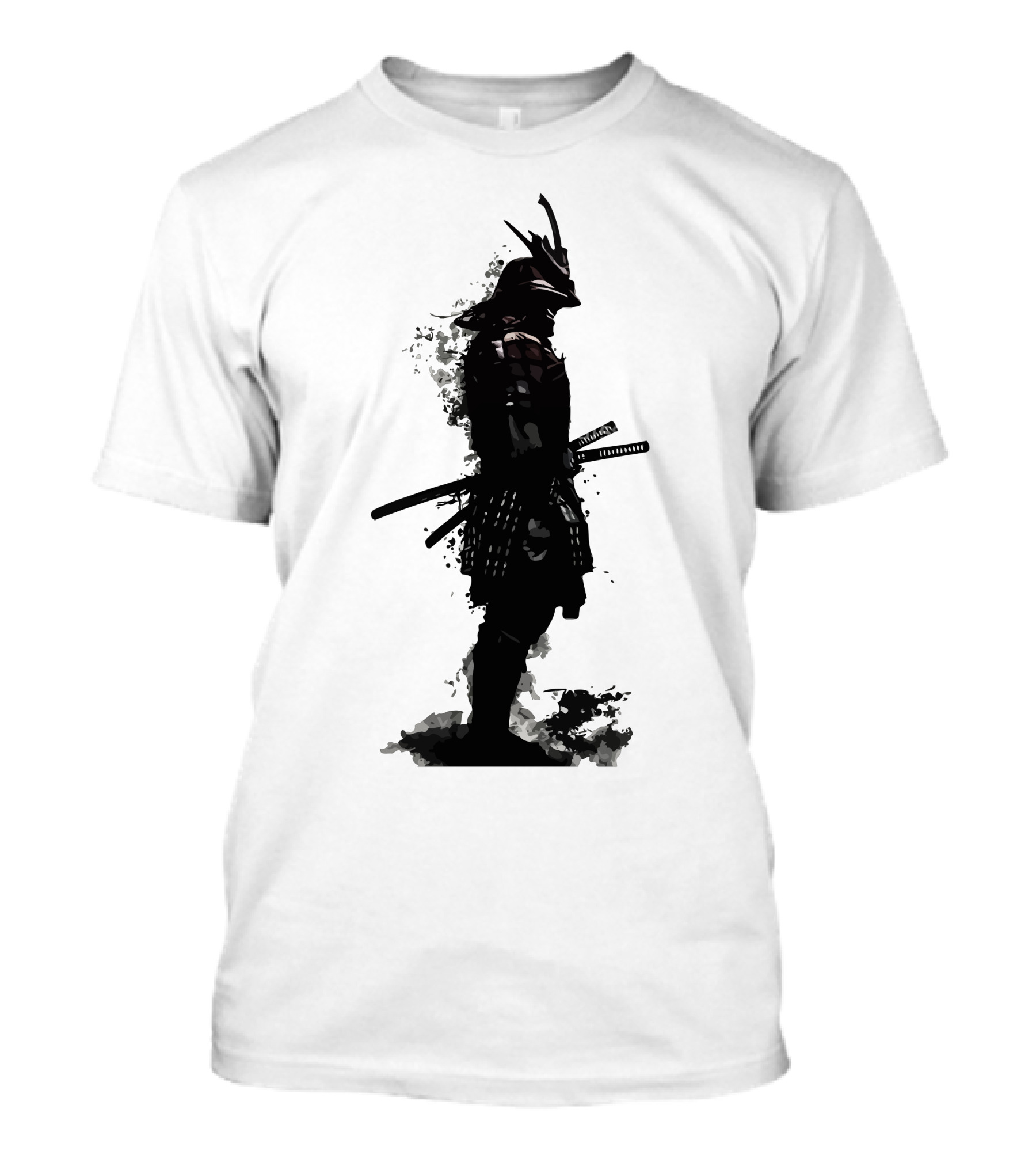 Armored Samurai Warrior Silhouette Tri Blend T-Shirt