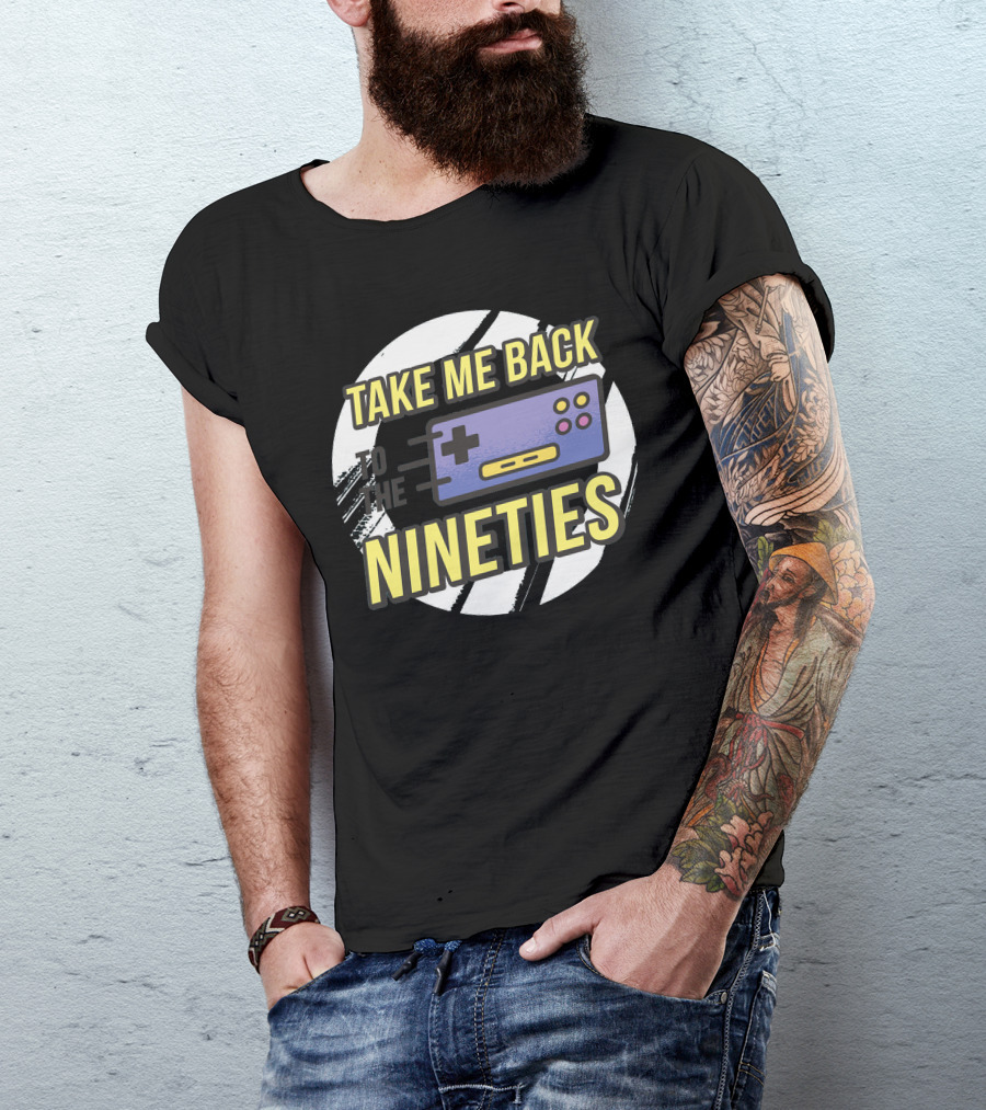 TAKE ME BACK TO THE NINETIES Gaming Controller Circle T-Shirt