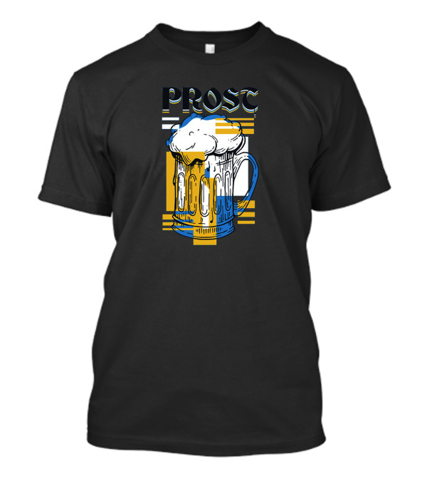 Prost Beer Mug Oktoberfest Celebration Bavarian Colors T-Shirt