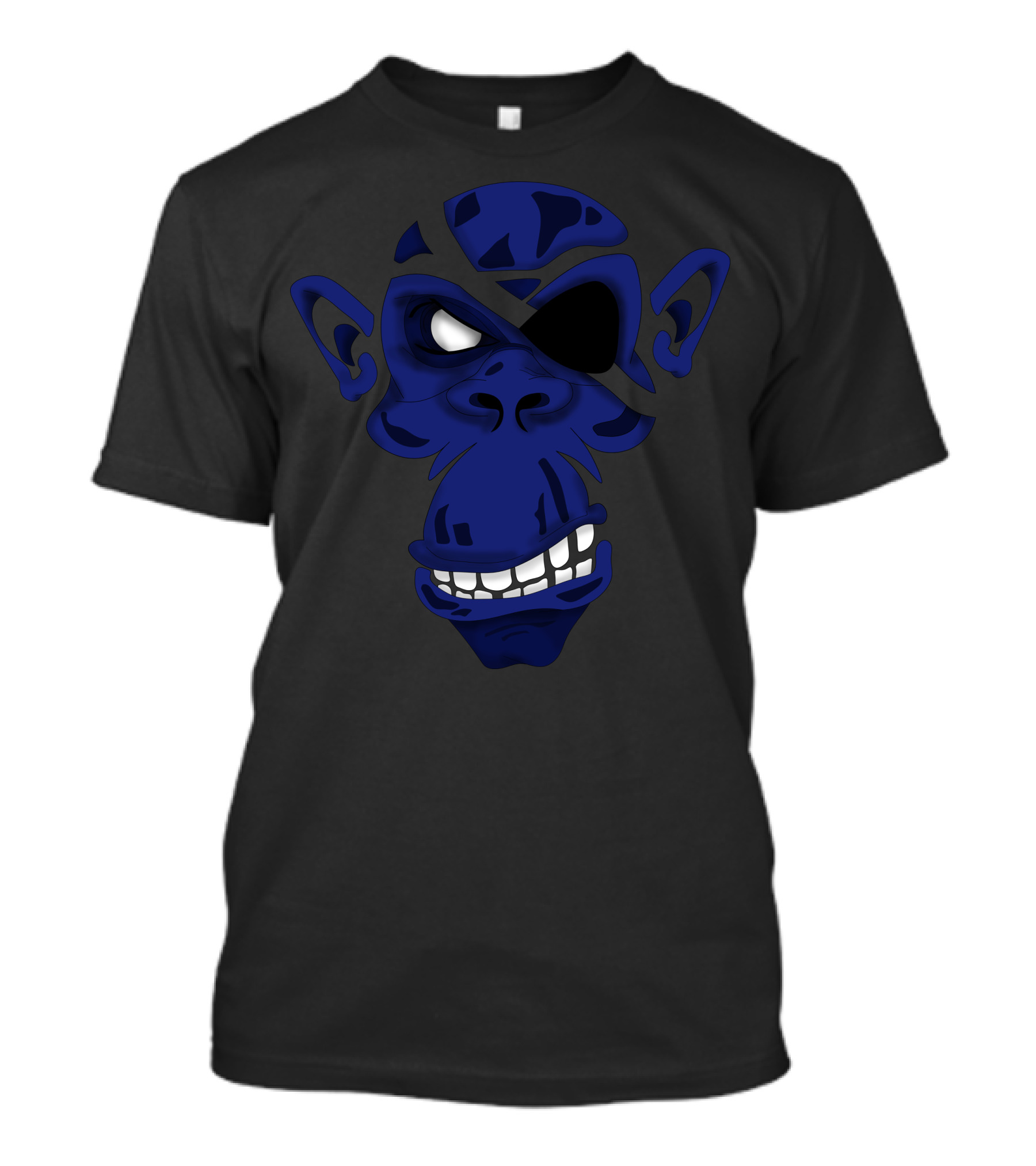 Blue Pirate Monkey Eye Patch T-Shirt