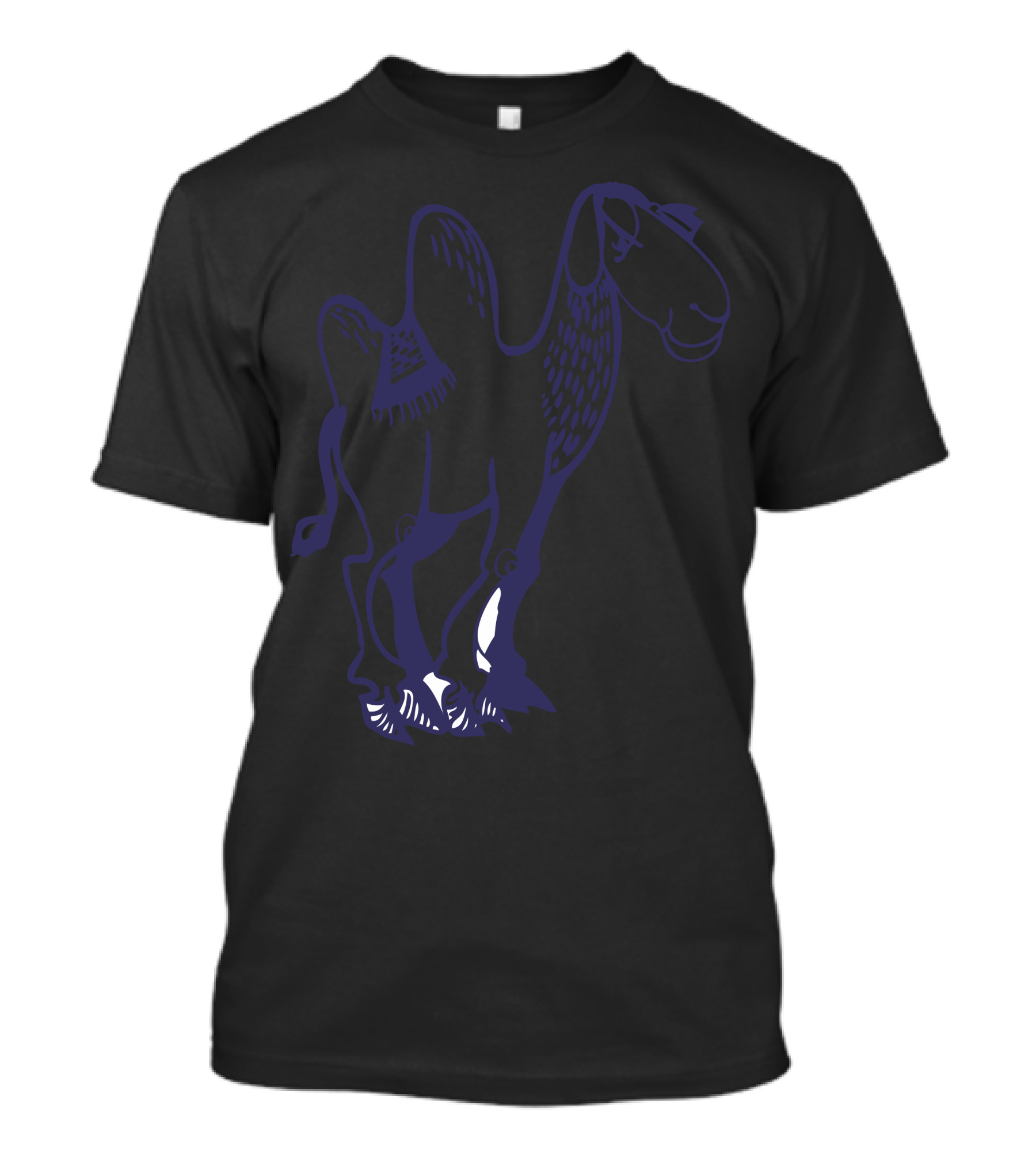 Camel Abstract Outline T-Shirt