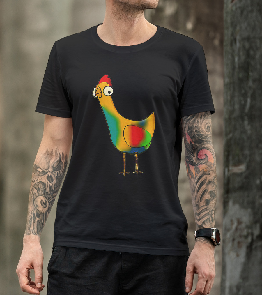 Chick Rainbow Cartoon Bird T-Shirt