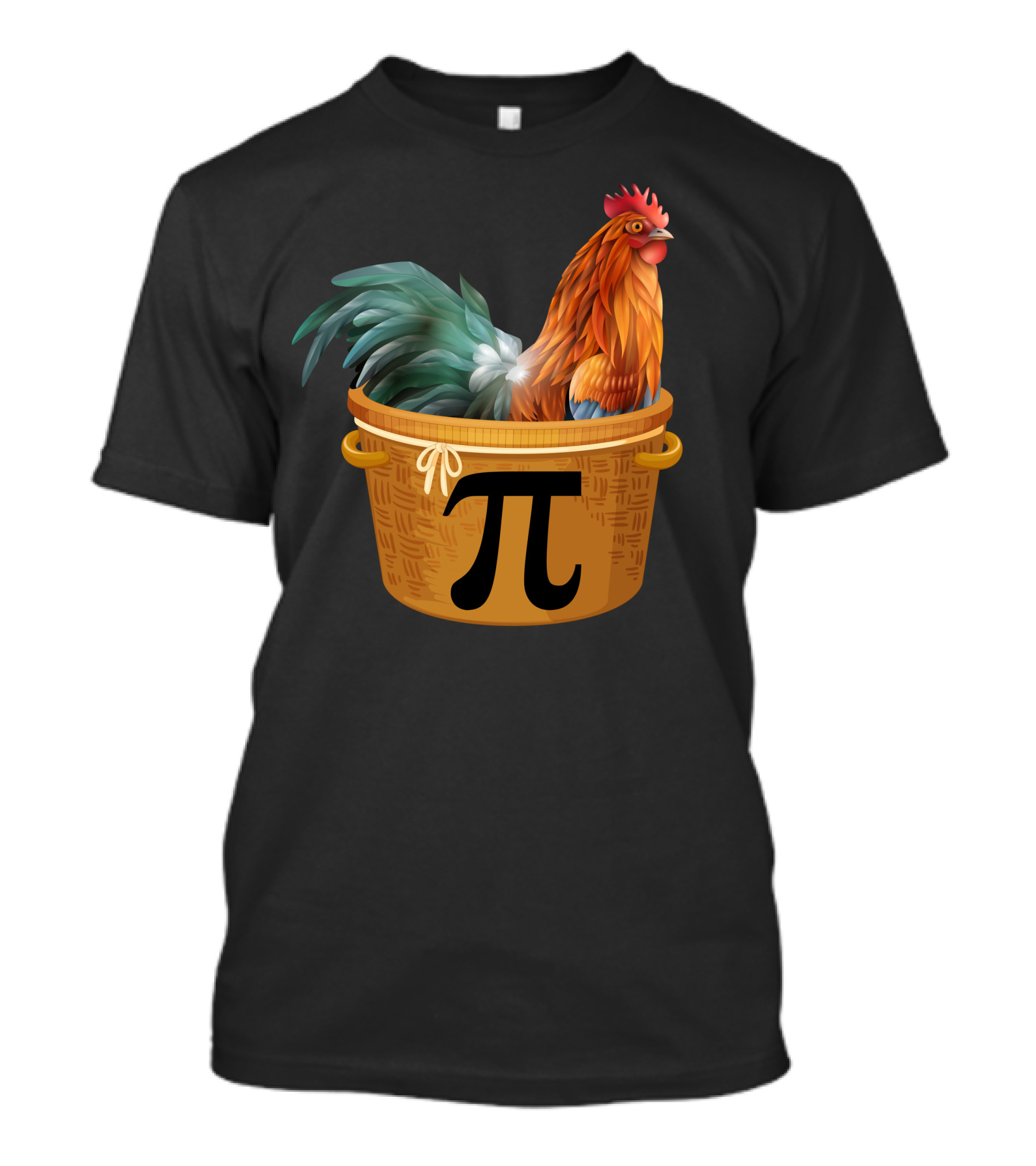 Chicken Pot π Day Rooster In Basket T-Shirt