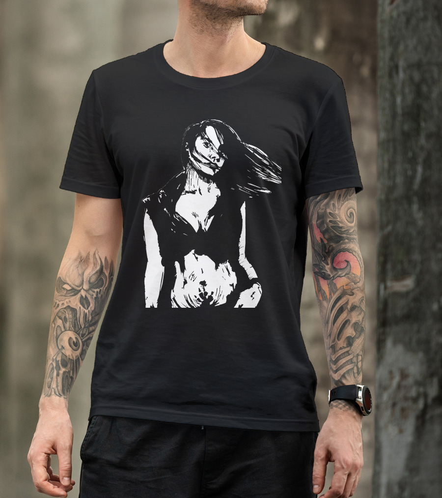 Comics Old Girl Monochrome Dynamic T-Shirt