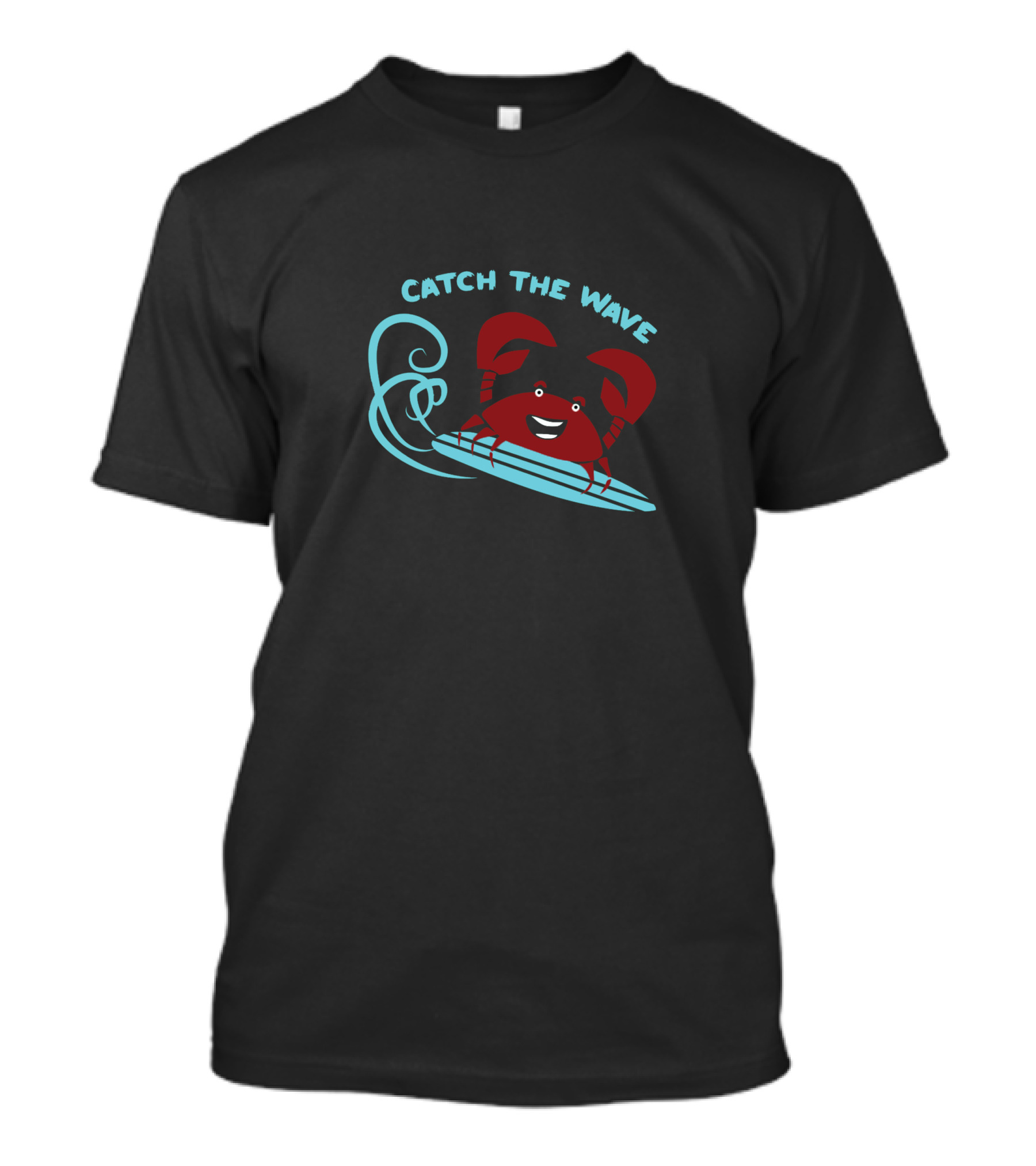 Catch The Wave Surfing Crab Fun T-Shirt