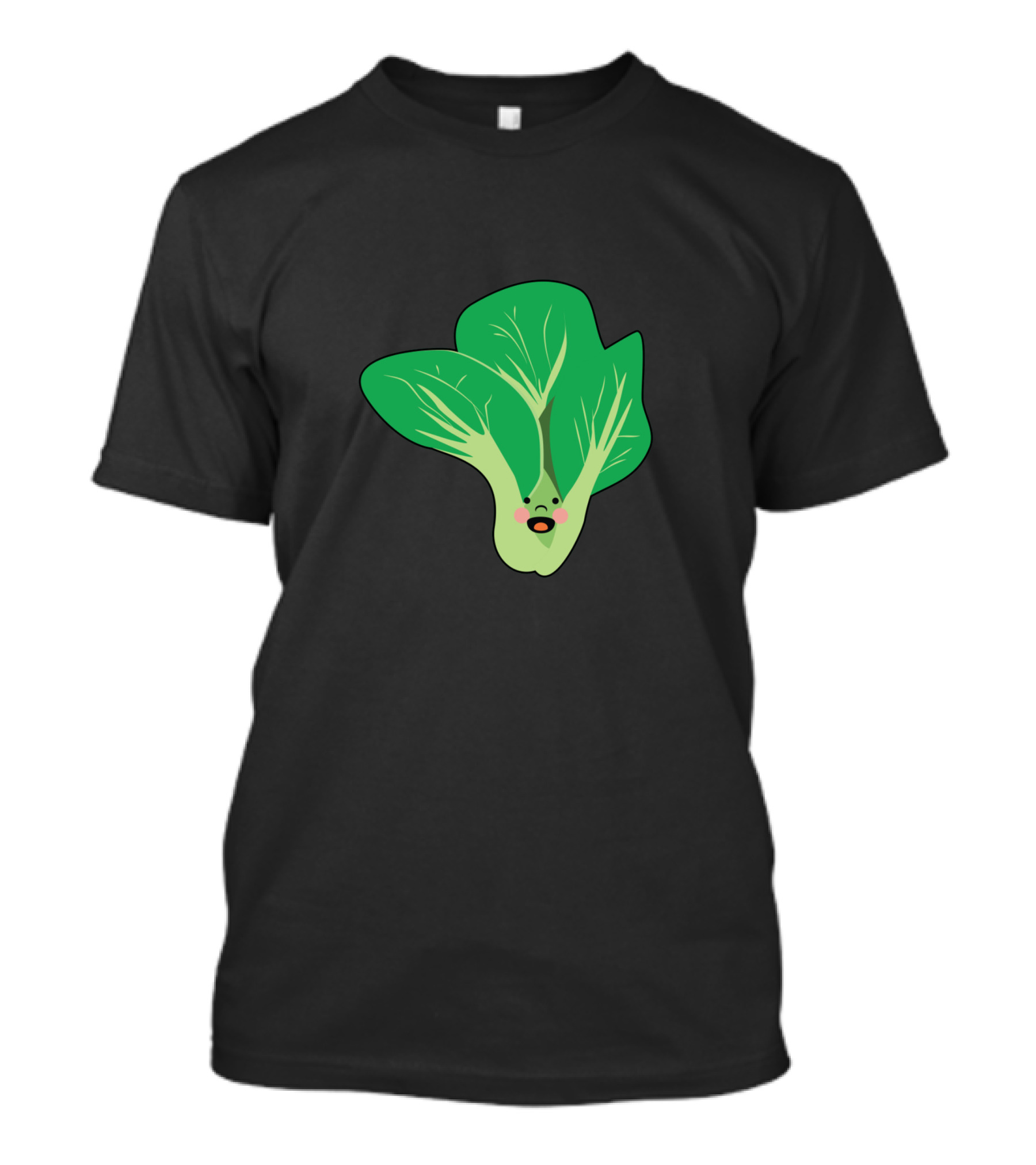 Cute Leafy Cabbage With Blushing Cheeks T-Shirt