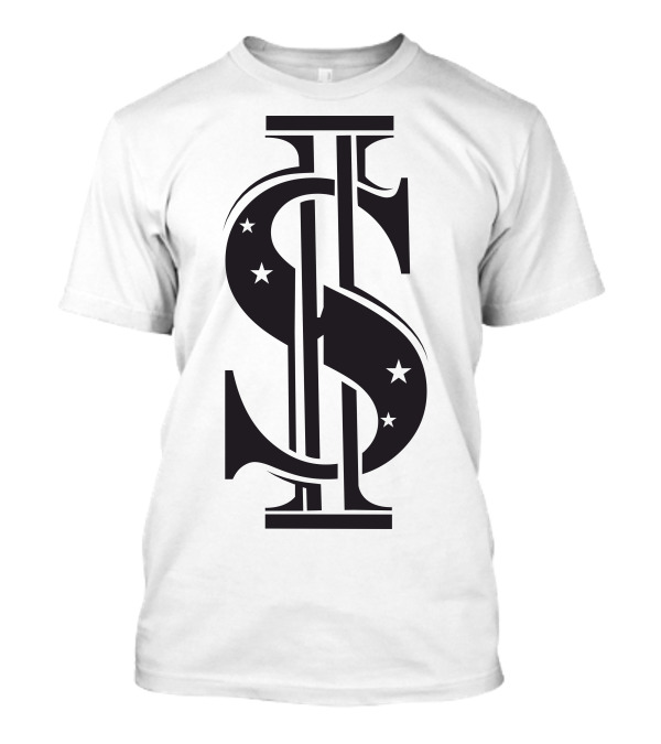 Dollar Sign Overlapping Stars T-Shirt