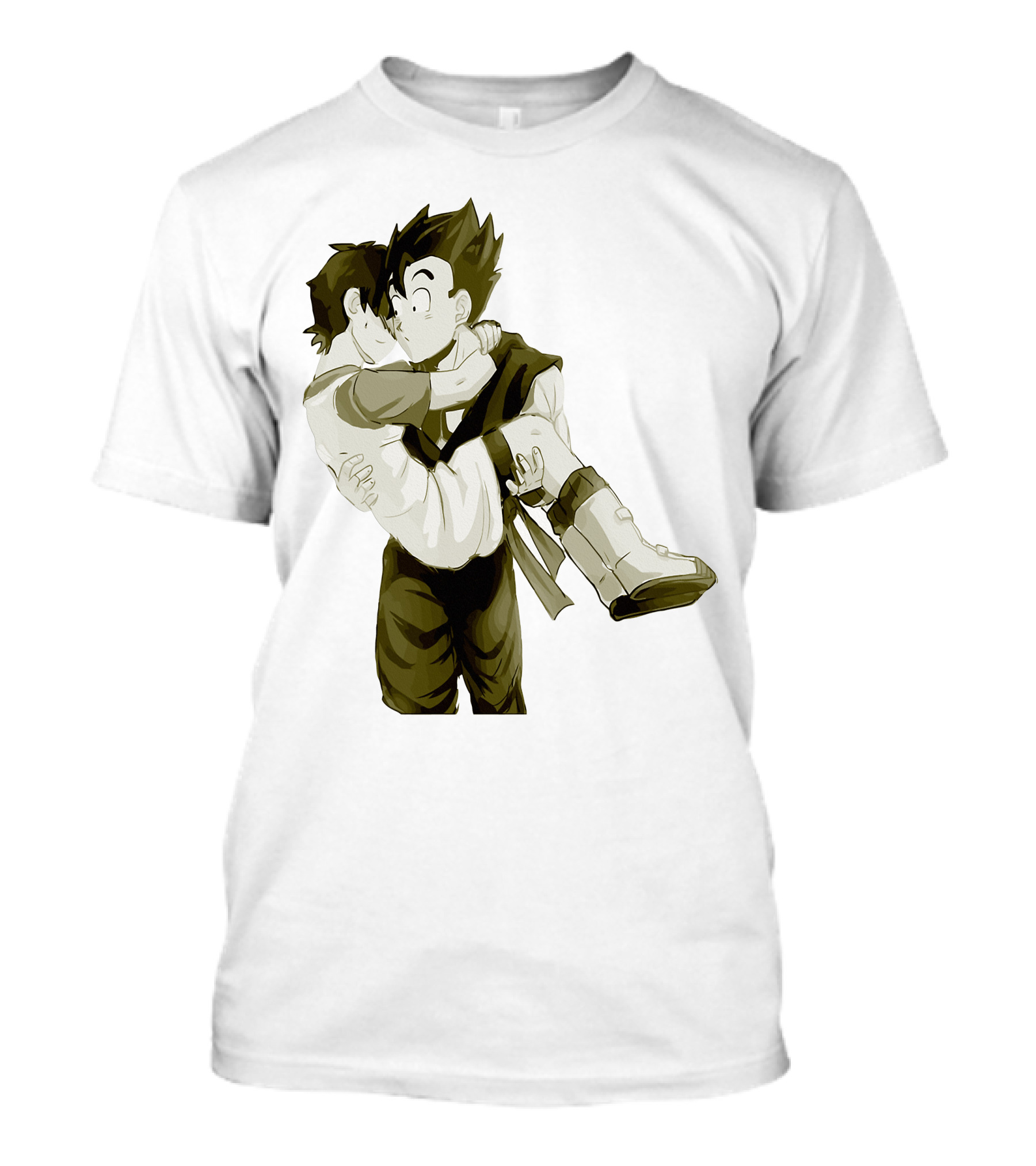 Dragonball Z Gohan Carrying Videl Couple Embrace T-Shirt