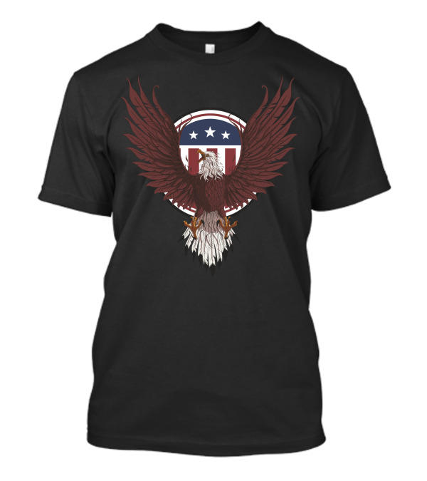 Eagle USA America Stars And Stripes Wings Emblem T-Shirt