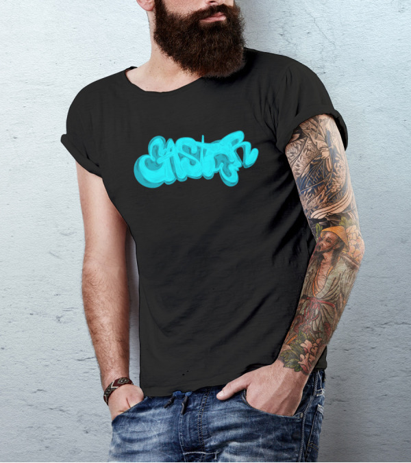 Easter Blue Graffiti Text T-Shirt