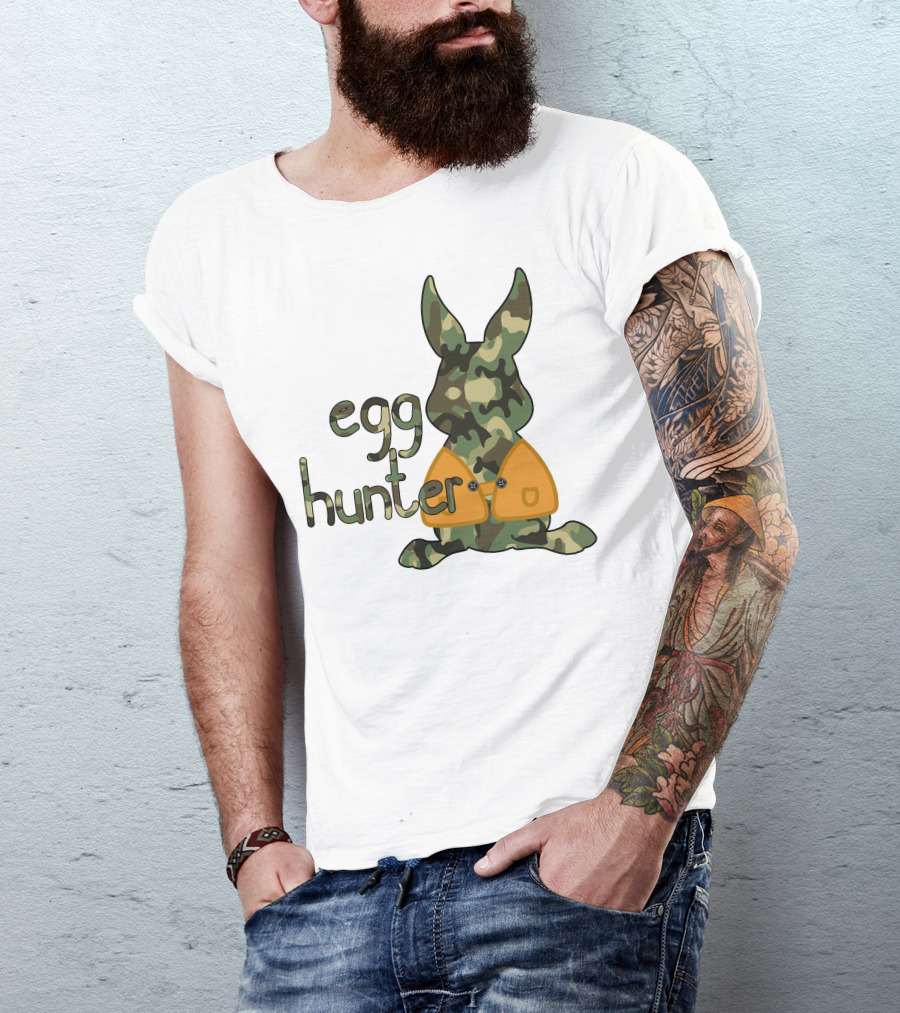 Egg Hunter Camouflage Bunny With Eggs T-Shirt