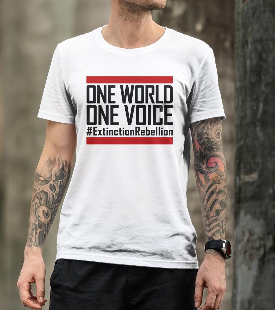 ONE WORLD ONE VOICE #ExtinctionRebellion T-Shirt