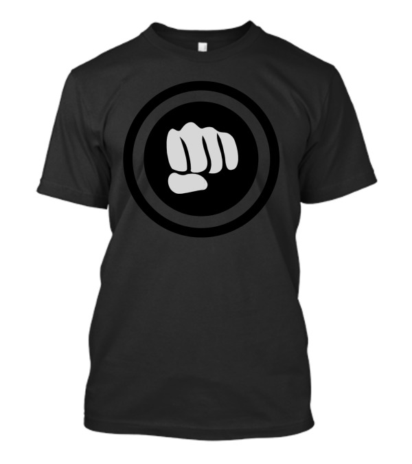 Fist Icon Black Circle Emblem T-Shirt