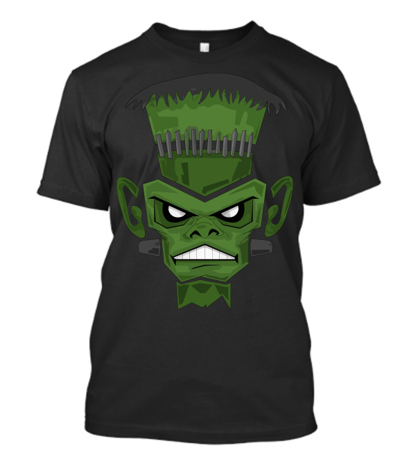 Frankenstein Monster Cartoon Angry Face T-Shirt