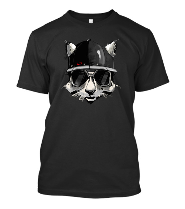 Cool Cat With Helmet And Sunglasses Perfect For Funny Cats Lover T-Shirt