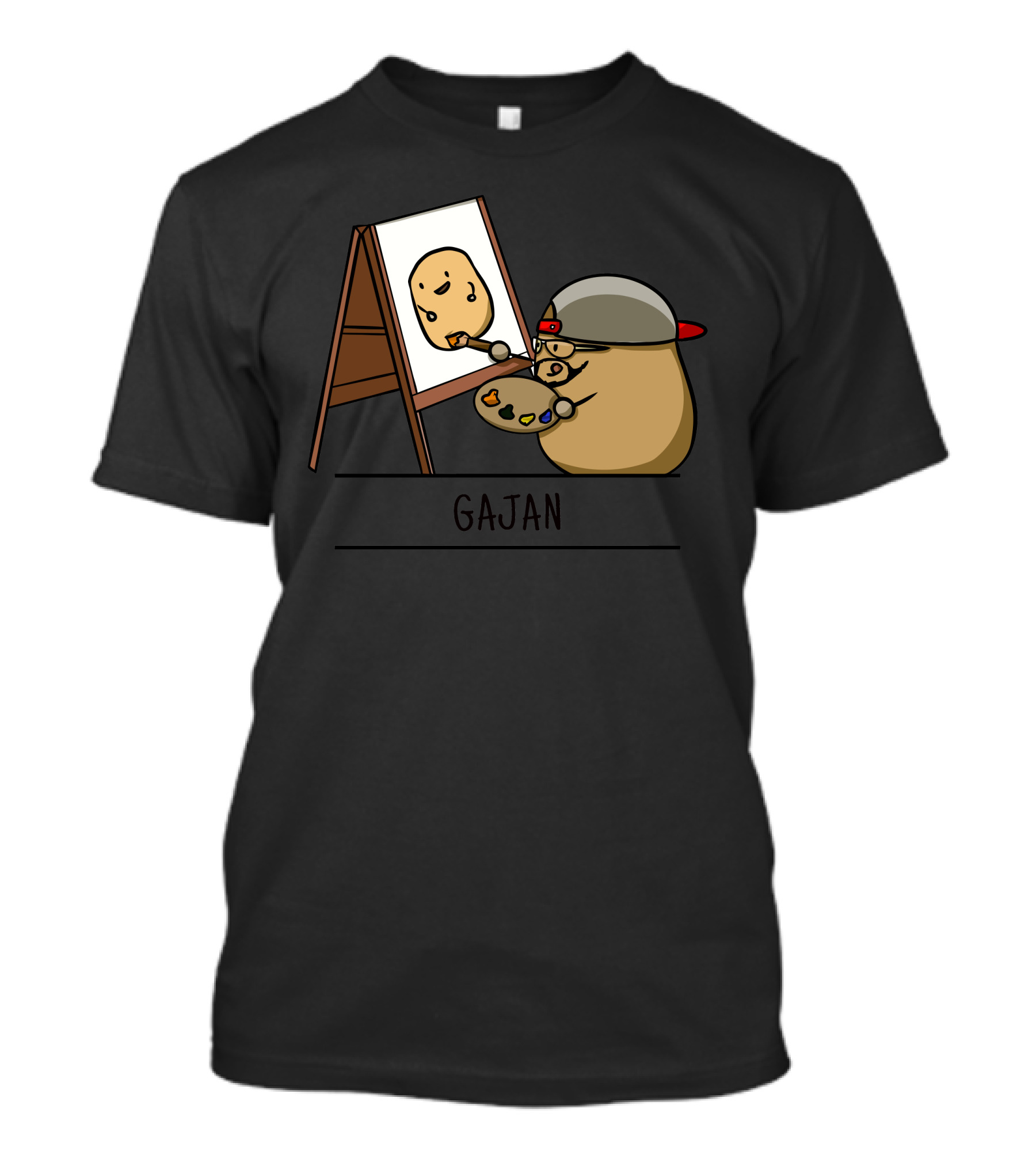 Gajan Painting Humorous Potato T-Shirt