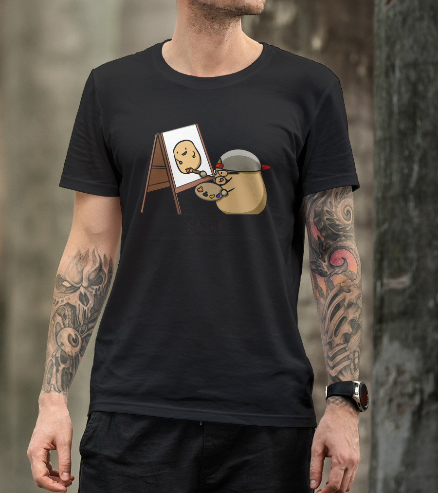 Gajan Painting Humorous Potato T-Shirt