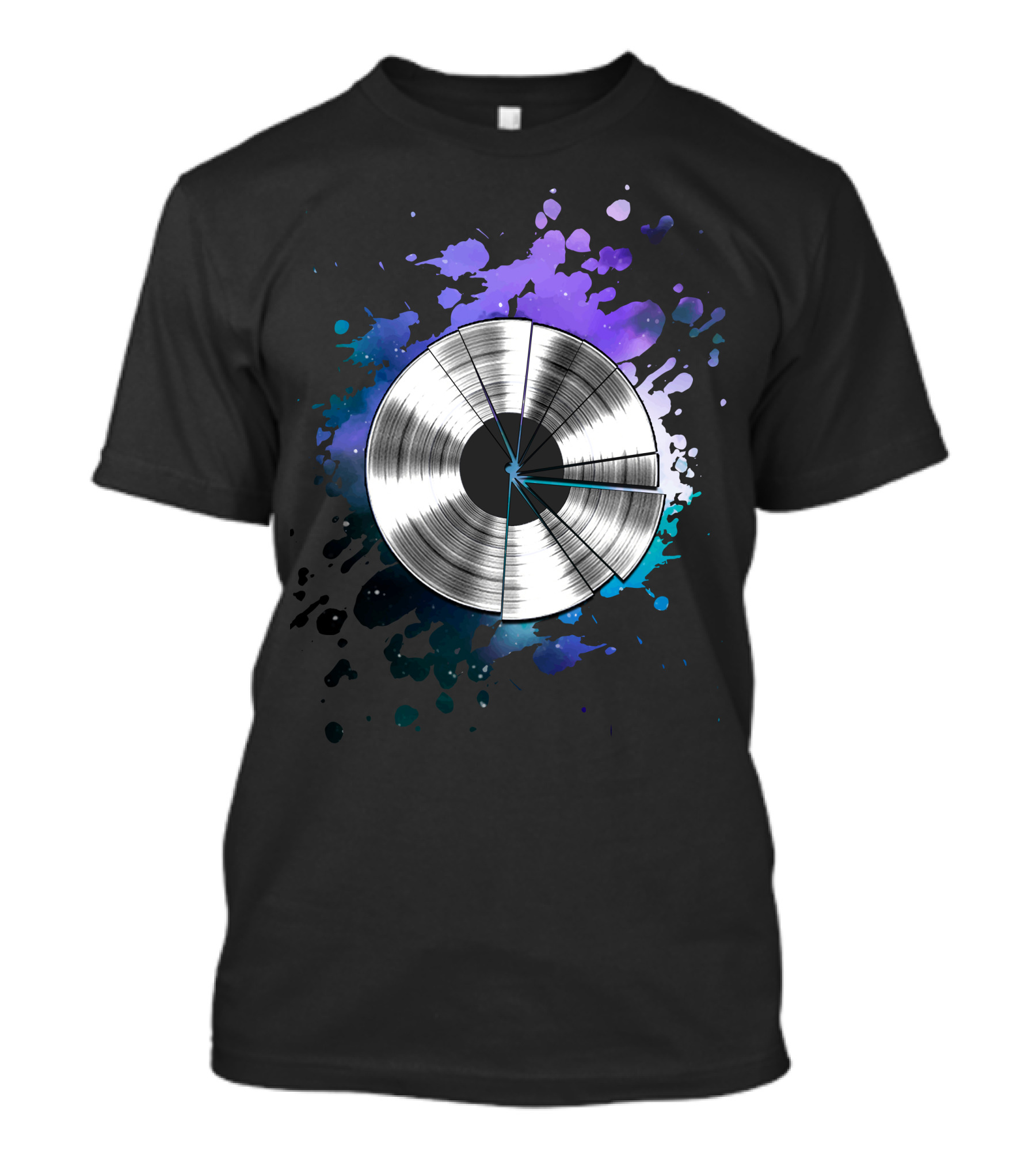 Galaxy Record Vinyl Splatter Explosion T-Shirt