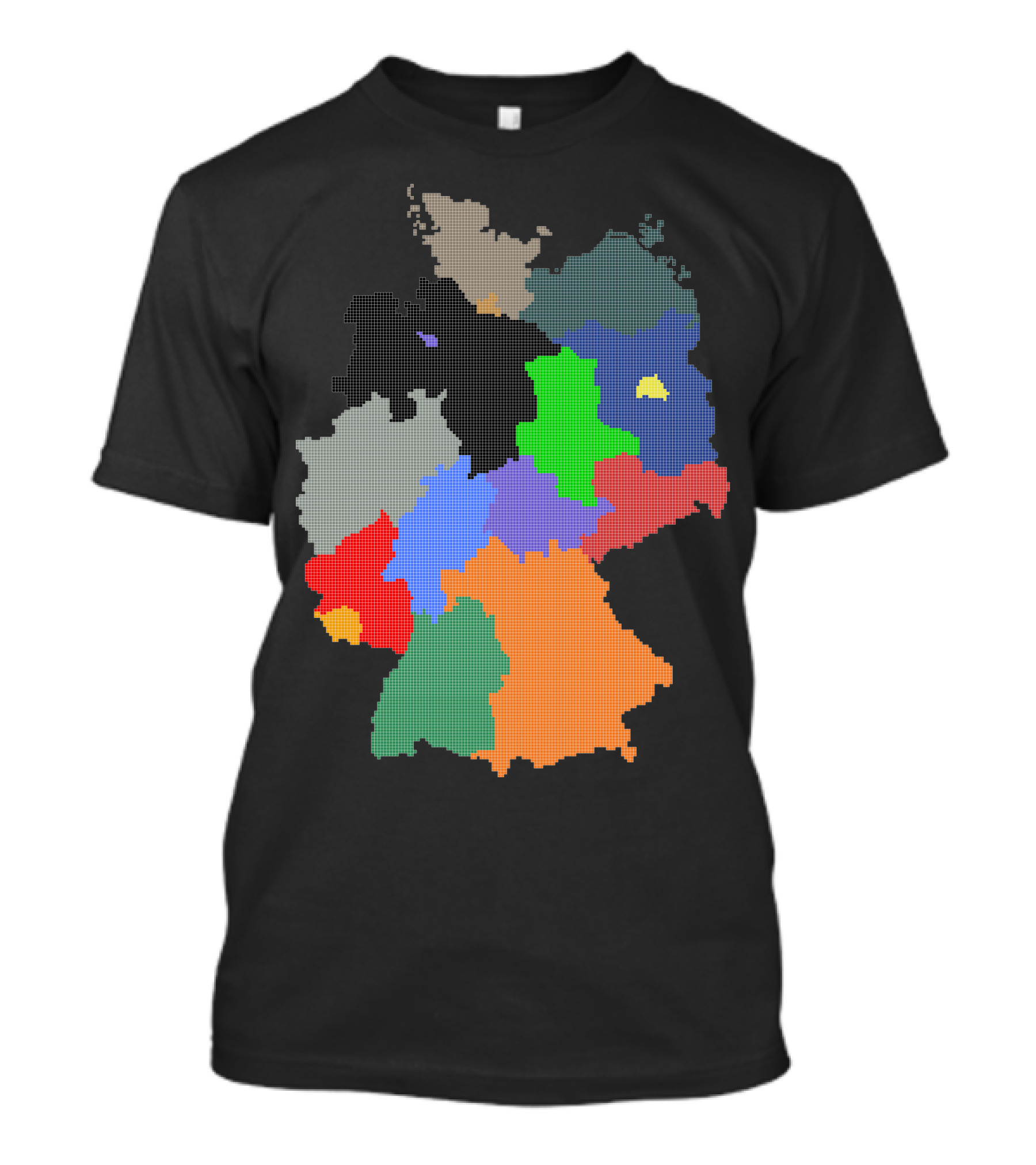 Germany Map Pixel T-Shirt