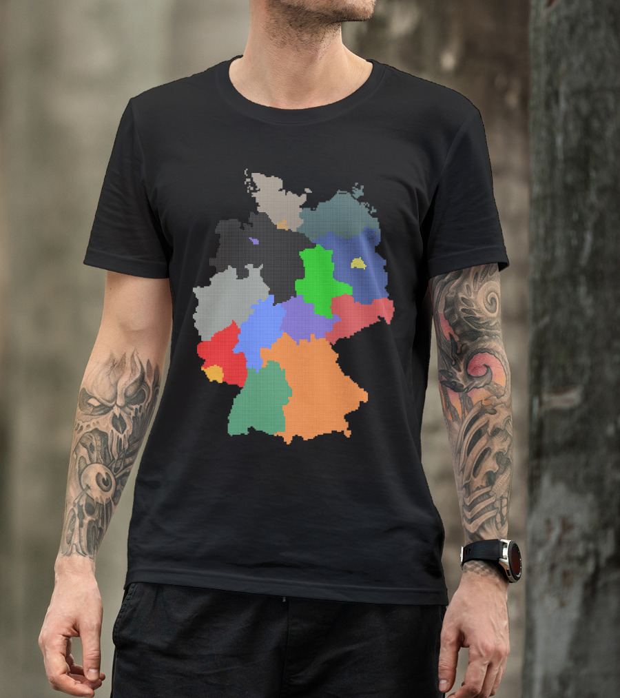 Germany Map Pixel T-Shirt
