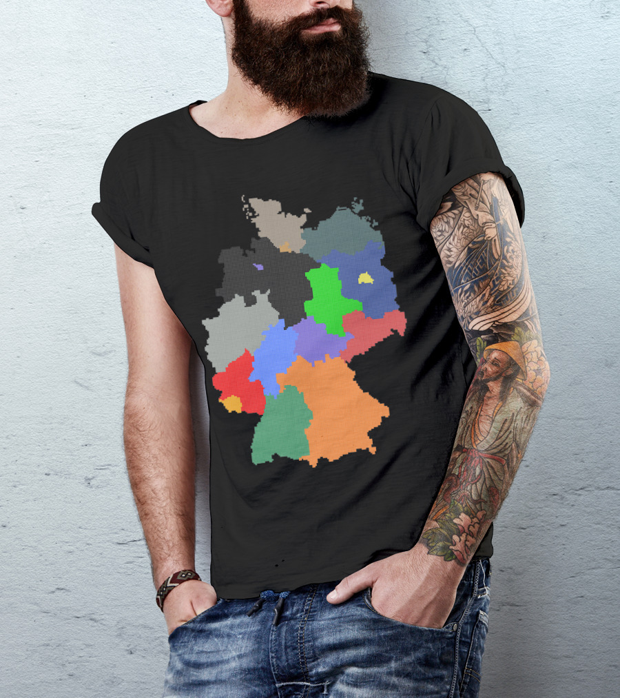 Germany Map Pixel T-Shirt