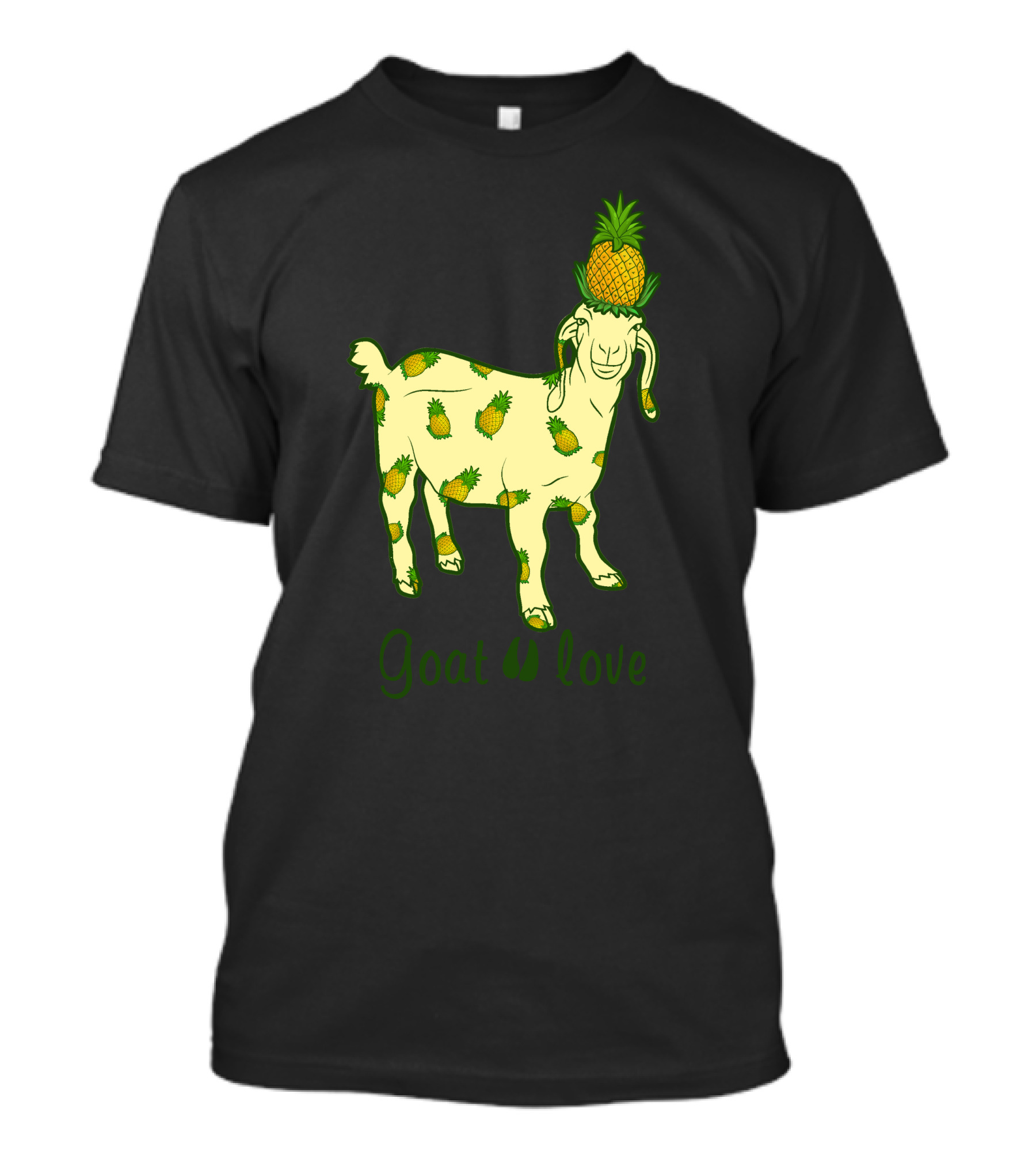 Goat Love Pineapple Motif With Pineapple-Covered Goat T-Shirt