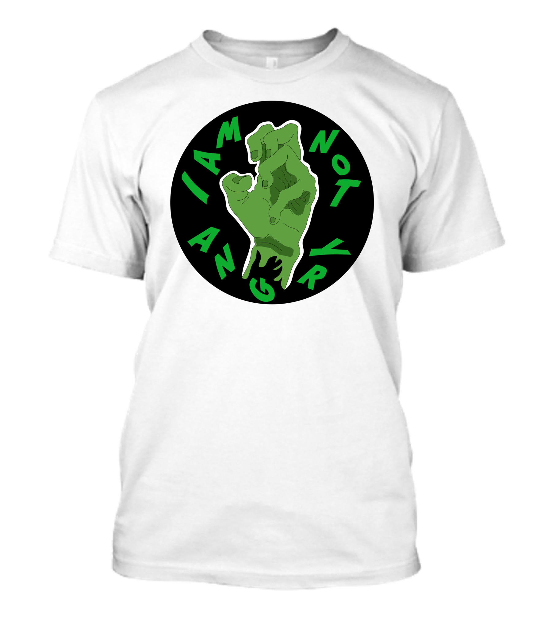 I Am Not Angry Green Monster Hand Grabbing Gesture T-Shirt