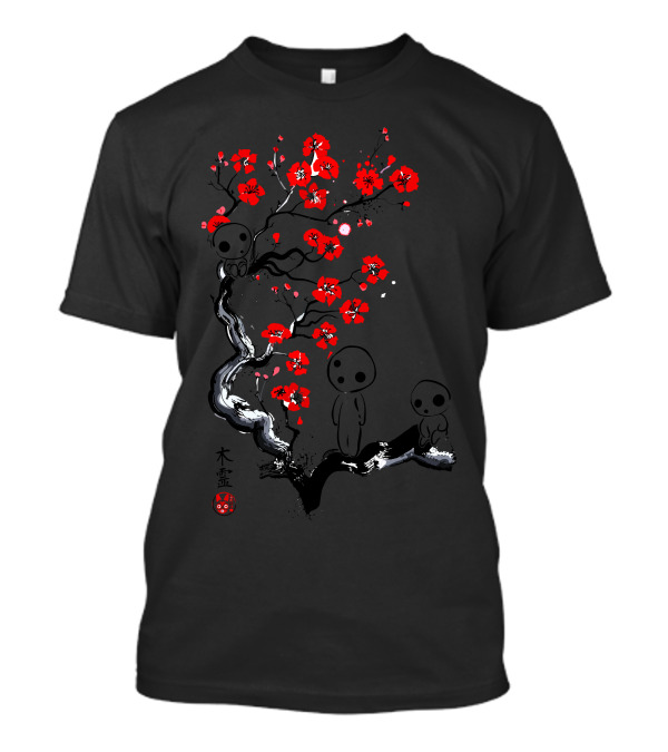 Little Forest Spirits Kodama Cherry Blossom Tree Japan Essence T-Shirt