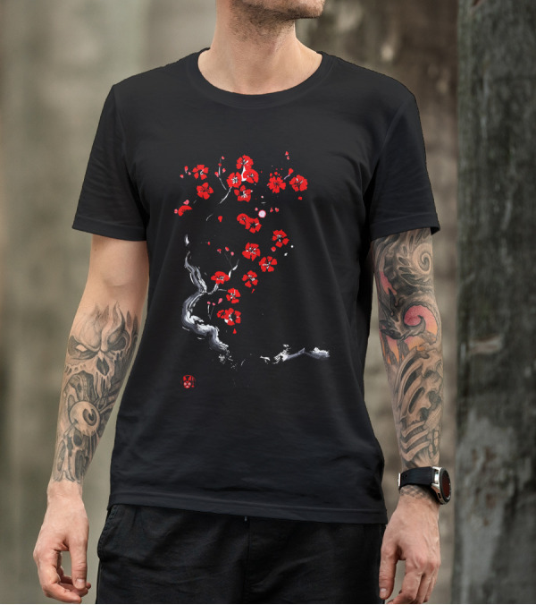 Little Forest Spirits Kodama Cherry Blossom Tree Japan Essence T-Shirt
